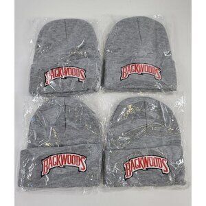 Lot Of 4 Gray Backwoods Beanies Logo New In Package